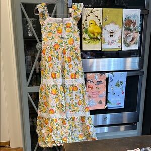 Rachel Zoe Floral Orange and White Dress